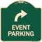 Signmission Event Parking W/ Upper Right Arrow Heavy-Gauge Aluminum Architectural Sign, 18" x 18", G-1818-24065 A-DES-G-1818-24065 - alternate 1